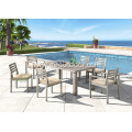 Aluminum 7-Piece Square Dining Table and Chairs